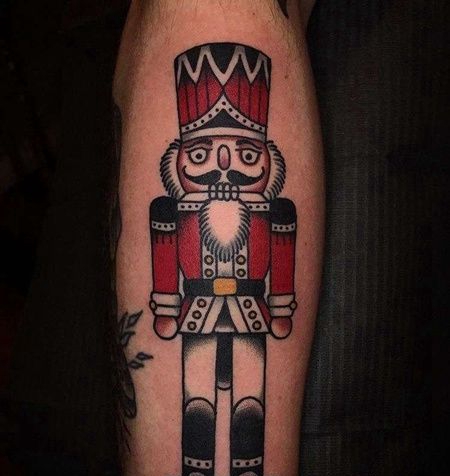 Old School小臂玩具士兵纹身图案