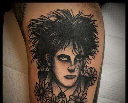 Old School大臂剪刀手爱德华纹身图案