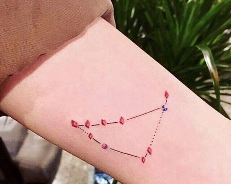 小清新小臂星星纹身图案