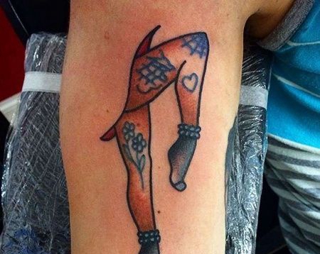 Old School大臂腿纹身图案