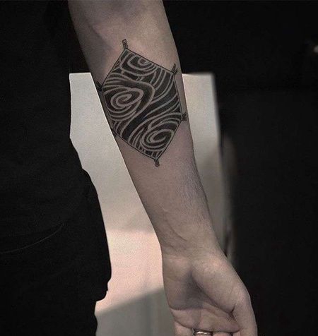 日式小臂祥云纹身图案