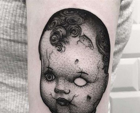 New School大臂婴儿纹身图案