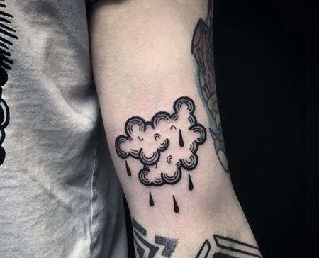 大臂云纹身图案