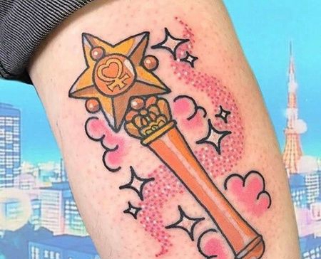 New School小腿魔法棒纹身图案缩略频道推荐图