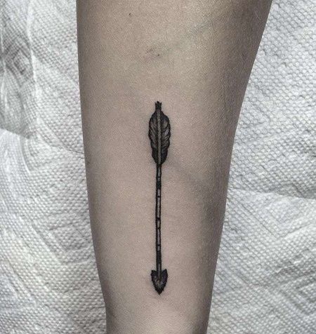 Old School小臂箭纹身图案