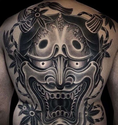 日式后背般若纹身图案