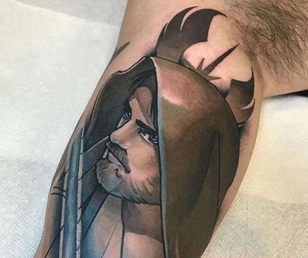 New School大臂绝地武士纹身图案