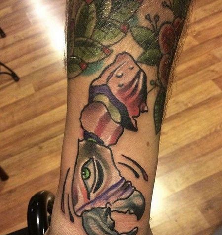 New School小臂蟹钳纹身图案