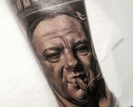 写实小臂丘吉尔纹身图案