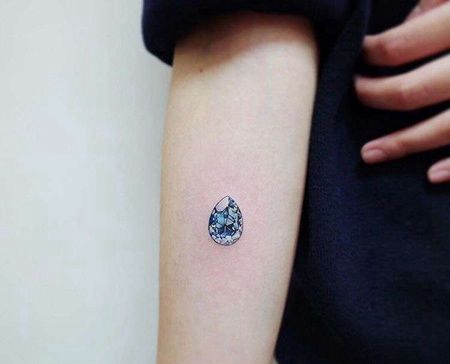 小清新小臂宝石纹身图案