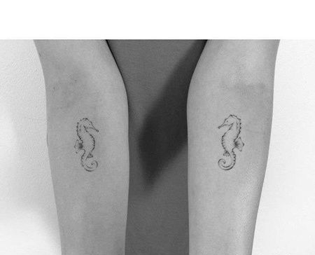 小清新小臂海马纹身图案