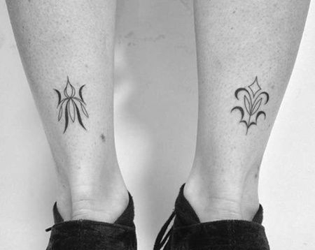 小清新小腿纹身图案