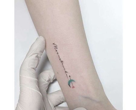 小清新小臂字母纹身图案