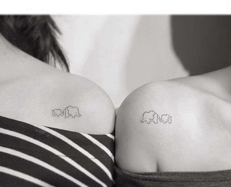 小清新大臂大象纹身图案