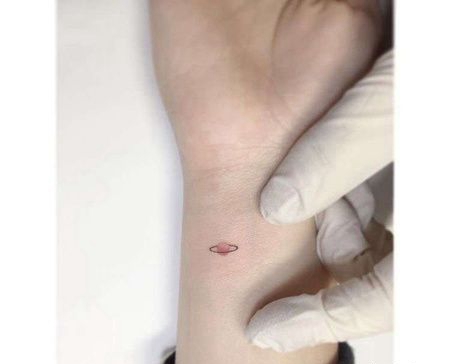 小清新手腕星球纹身图案