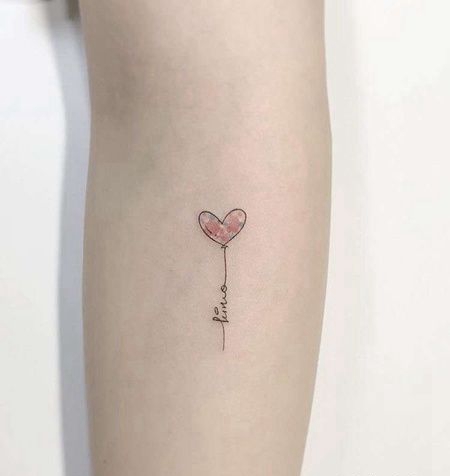 小清新小臂气球纹身图案