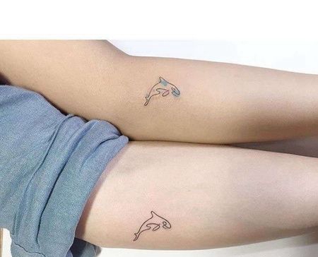小清新小臂海豚纹身图案