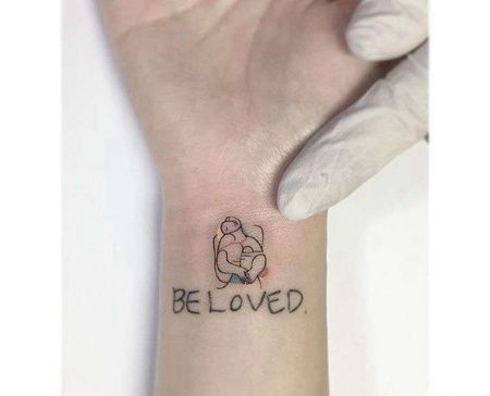 小清新手腕人像纹身图案