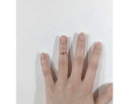 小清新手指数字纹身图案