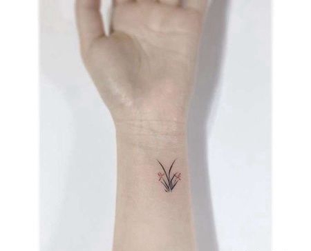 小清新手腕花草纹身图案