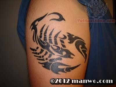 简单好看的蝎子图腾纹身