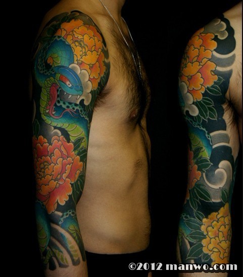 luca ortis传统花臂纹身