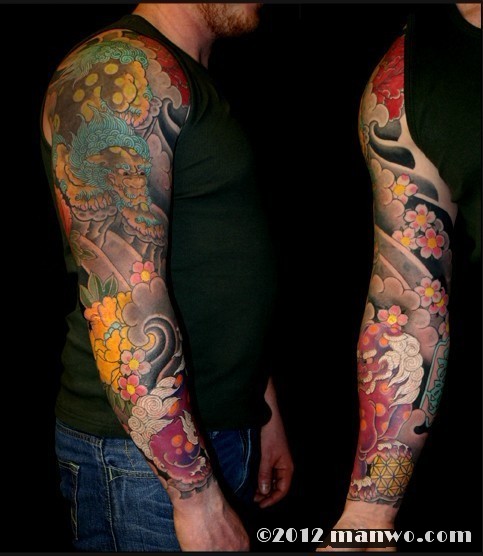 luca ortis传统花臂纹身