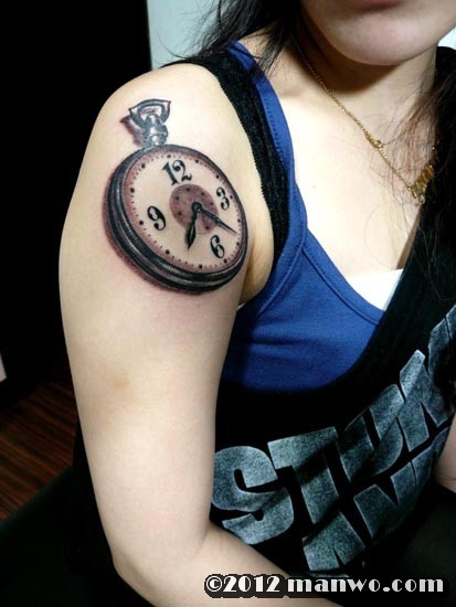 针三味手臂纹身作品