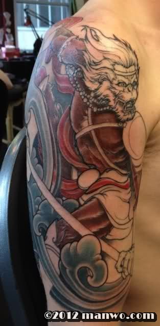 霸气外露的手臂孙悟空纹身