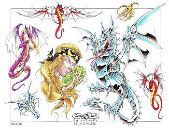 欧美翼龙纹身图案图片缩略频道推荐图