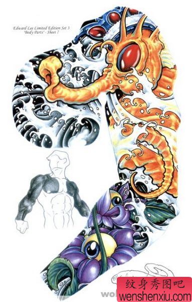 欧美花臂纹身图案图片