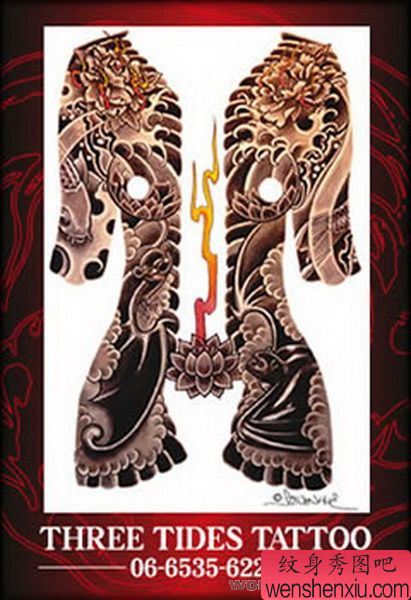 纹身520图库:前胸全胛纹身图案图片