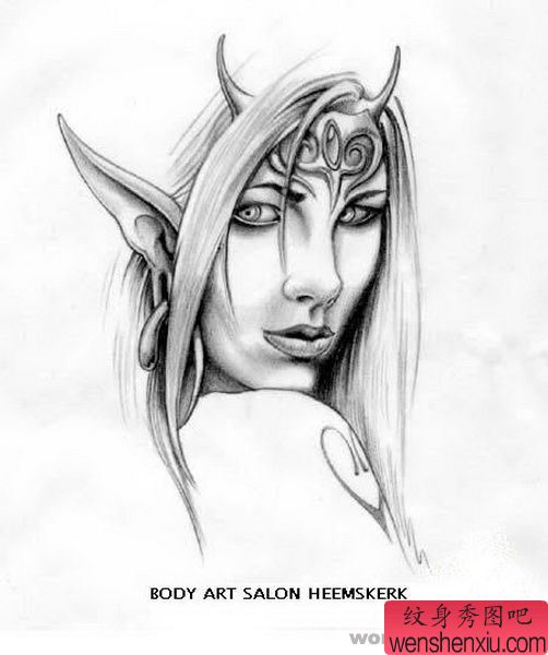 精灵纹身图案:精灵纹身图案图片