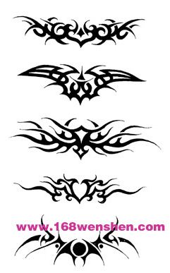 臂环纹身图案:图腾臂环腰花纹身图案图片