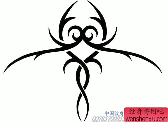 一幅适合腰部肩背图腾纹身图案图片