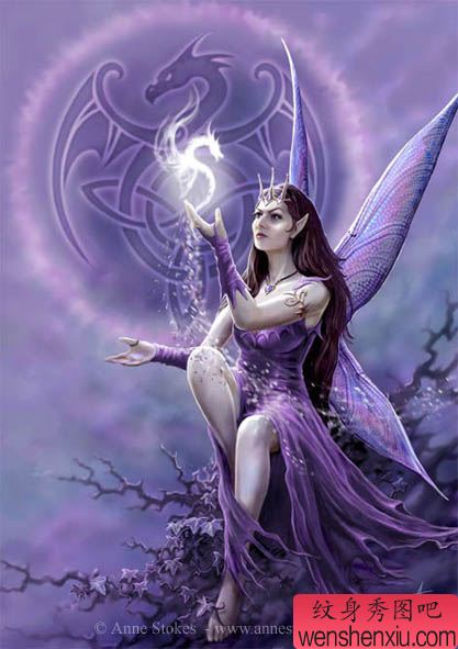 精灵天使翅膀纹身图案图片