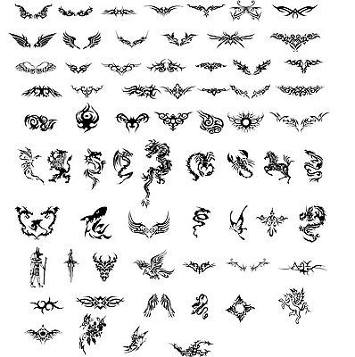 翅膀蝎子龙马蝴蝶纹身图案图片