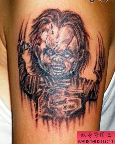 手臂鬼娃纹身图案图片(tattoo)