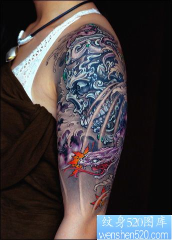 胳膊八嘎啦蛇纹身图案