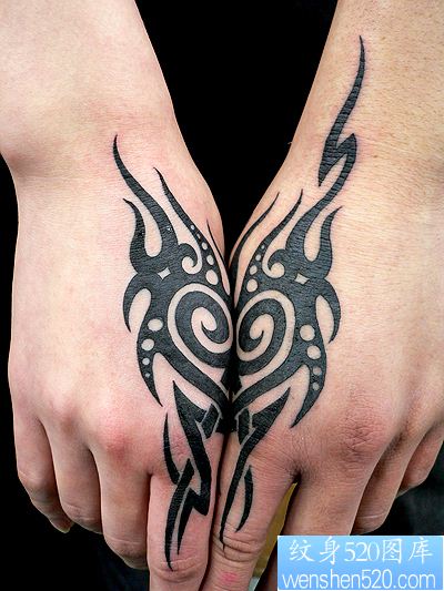 情侣手指图腾纹身图案