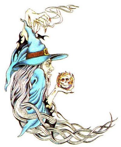 巫师骷髅纹身图案