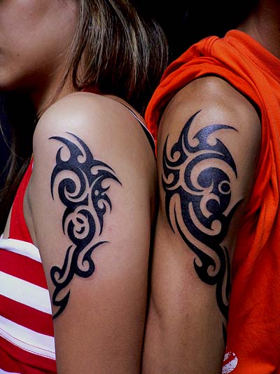 情侣手臂图腾纹身图案
