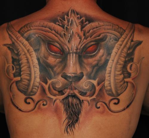 欧美羊纹身图案