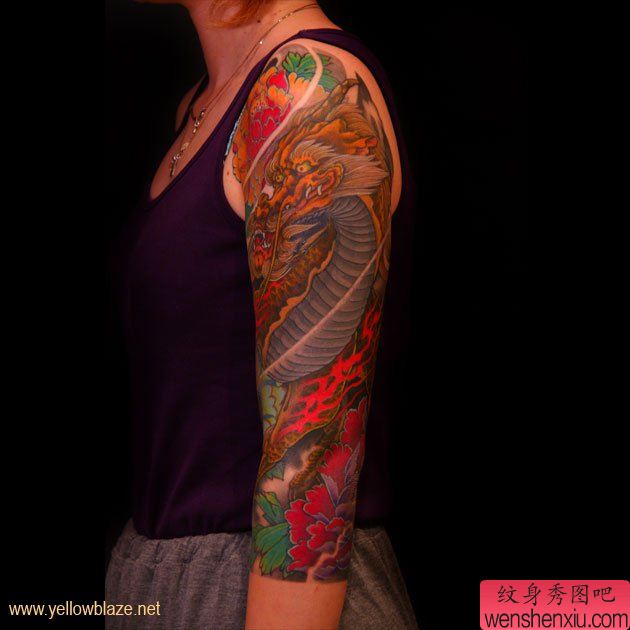 经典麒麟纹身图案—黄炎作品