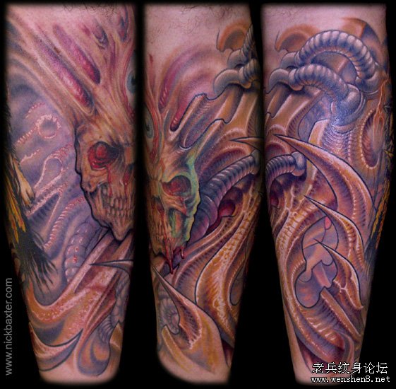 欧美骷髅纹身图案