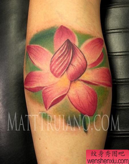 专业纹身:莲花纹身图案图片