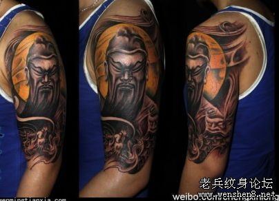 关公纹身图案:手臂关公纹身图案纹身图片