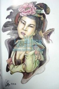 美女蛇美杜莎纹身图案图片
