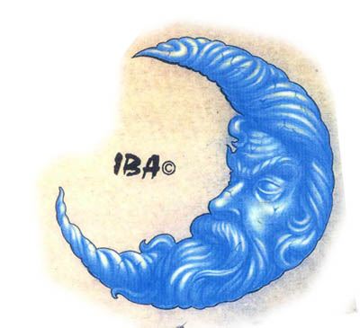 欧美月亮老人纹身图案图片(tatoo)