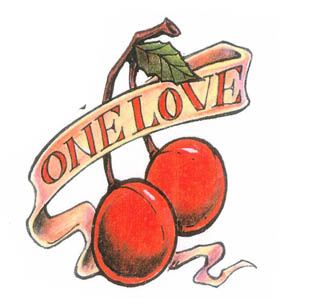 可爱樱桃纹身图案